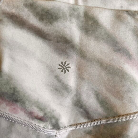 ATHLETA Salutation Stash Pocket II 7/8 Crop SP High Waist‎ Legging White Tie Dye - Picture 7 of 12